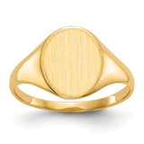 14k 9.5x11.0mm Closed Back Signet Ring