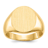 14k 12.5x14.0mm Closed Back Signet Ring