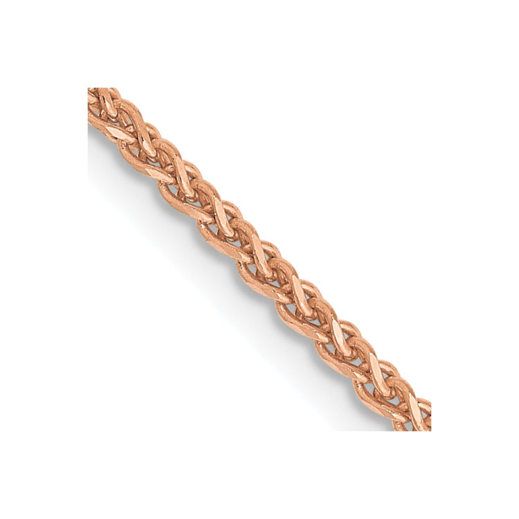 14K Rose Gold 22 inch 1.7mm Diamond-cut Spiga with Lobster Clasp Chain