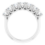 14K White 1 1/3 CTW Natural Diamond Seven-Stone Anniversary Band