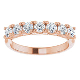 14K Rose 3/4 CTW Natural Diamond Anniversary Band