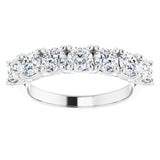 Platinum 1 1/3 CTW Natural Diamond Seven-Stone Anniversary Band