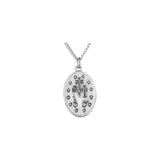 Sterling Silver 19x13.5 mm Oval Miraculous Medal 18" Necklace