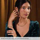 14K Yellow 8 mm Lab-Grown Green Sapphire Stud Earrings