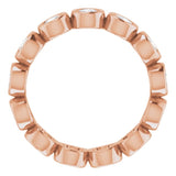 14K Rose 1 CTW Lab-Grown Diamond  Eternity Band Size 5