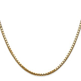 14K 26 inch 2.5mm Box with Lobster Clasp Chain