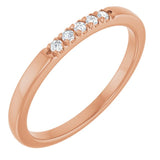 10K Rose Gold .07 CTW Natural Diamond French-Set Anniversary Band