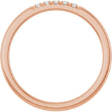 10K Rose Gold .07 CTW Natural Diamond French-Set Anniversary Band