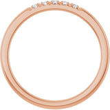 10K Rose Gold .08 CTW Natural Diamond French-Set Anniversary Band