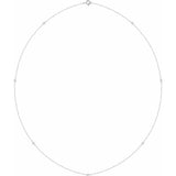 14K White Gold 1/4 CTW Natural Diamond 7-Station 24" Necklace