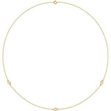 14K Yellow Gold 1/4 CTW Natural Diamond 3-Station 18" Necklace