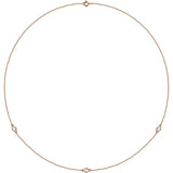 14K Rose Gold 1/4 CTW Natural Diamond 3-Station 18" Necklace