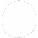 14K White Gold 1 3/4 CTW Natural Diamond 7-Station 24" Necklace