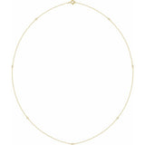 14K Yellow Gold 1/4 CTW Natural Diamond 7-Station 24" Necklace