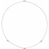 Sterling Silver 1/5 CTW Natural Diamond 3-Station 18