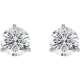 14K White Gold 1 CTW Natural Diamond Stud Earrings