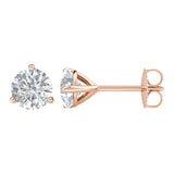 14K Rose Gold 2 CTW Natural Diamond Stud Earrings