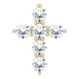 14K Yellow Gold 1/4 CTW Natural Diamond Cross Pendant