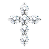 Platinum 1/4 CTW Natural Diamond Cross Pendant