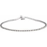 14K White Gold 1 CTW Natural Diamond Line 7 1/4" Bracelet