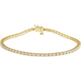 14K Yellow Gold 2 CTW Natural Diamond Line 7 1/4" Bracelet