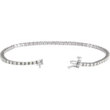 14K White Gold 2 CTW Natural Diamond Line 7 1/4" Bracelet