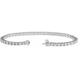14K White Gold 4 CTW Lab-Grown Diamond Line 7 1/4" Bracelet