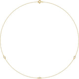 14K Yellow Gold 1/5 CTW Lab-Grown Diamond 3-Station 18" Necklace