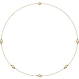 14K Yellow Gold 3/4 CTW Lab-Grown Diamond 5-Station 18