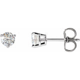 14K White Gold 1/2 CTW Natural Diamond Earrings