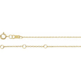 14K Yellow Gold Natural Blue Zircon Bezel-Set Solitaire 6 1/2-7 1/2" Bracelet