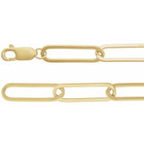 14K Yellow Gold-Filled 6.2 mm Paperclip-Style 7" Chain