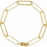 14K Yellow Gold-Filled 6.2 mm Paperclip-Style 7" Chain