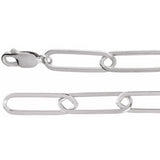 Sterling Silver 6.2 mm Paperclip-Style 18" Chain