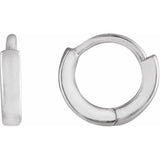Platinum Hinged 8 mm Hoop Earring