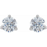 Sterling Silver 3/8 CTW Natural Diamond  Earrings