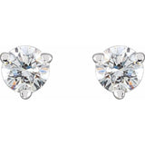 14K White Gold .06 CTW Natural Diamond Earrings