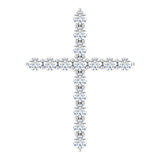 Sterling Silver 1/2 CTW Natural Diamond Cross Pendant