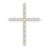 14K Yellow Gold 1/2 CTW Natural Diamond Cross Pendant