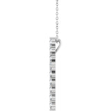 Platinum 3/4 CTW Natural Diamond Cross 16-18" Necklace