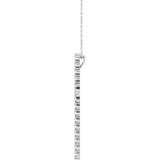 14K White Gold 1 CTW Natural Diamond Cross 16-18" Necklace