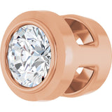 14K Rose Gold .06 CT Lab-Grown Diamond Slide Pendant