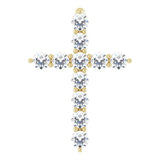 14K Yellow Gold 1/4 CTW Lab-Grown Diamond Cross Pendant