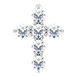 14K White Gold 1/6 CTW Lab-Grown Diamond Cross Pendant