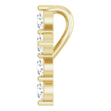 14K Yellow Gold 1/4 CTW Lab-Grown Diamond Cross Pendant