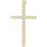 14K Yellow Gold 1 CTW Lab-Grown Diamond Cross Pendant