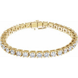 14K Yellow Gold 10 CTW Lab-Grown Diamond Line 7 1/4" Bracelet
