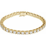 14K Yellow Gold 8 CTW Lab-Grown Diamond Line 7 1/4" Bracelet