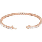 14K Rose Gold 6 CTW Lab-Grown Diamond Line 7" Bracelet