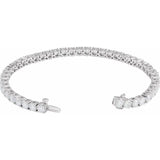 14K White Gold 9 CTW Lab-Grown Diamond Line 7" Bracelet